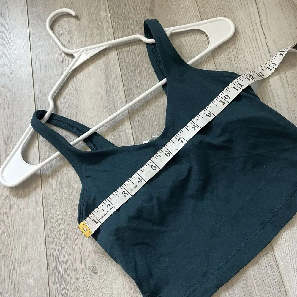 Lululemon Align Tank Top crop womens Teal size 2 workout athleisure gym outdoor